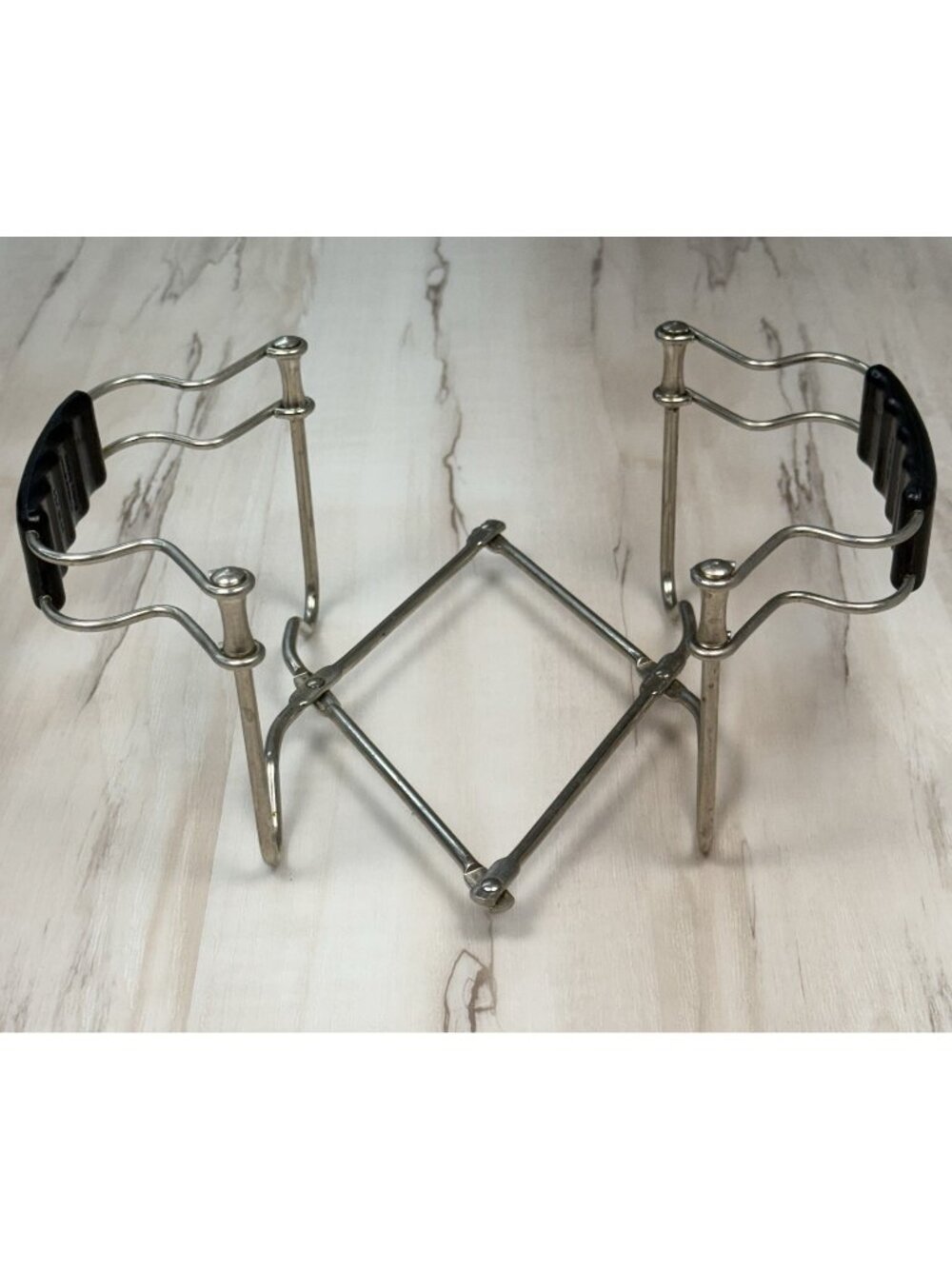 GEFU Adjustable Metal Expandable CASSEROLE TRIVET Holder w/ Handles W. Germany